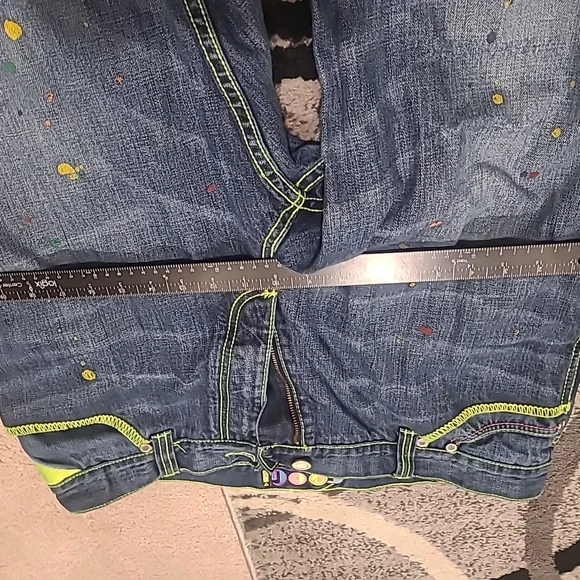 COOGI Vintage Y2K Paint Splattered Mens Jeans Size 38x34 - Picture 7 of 13